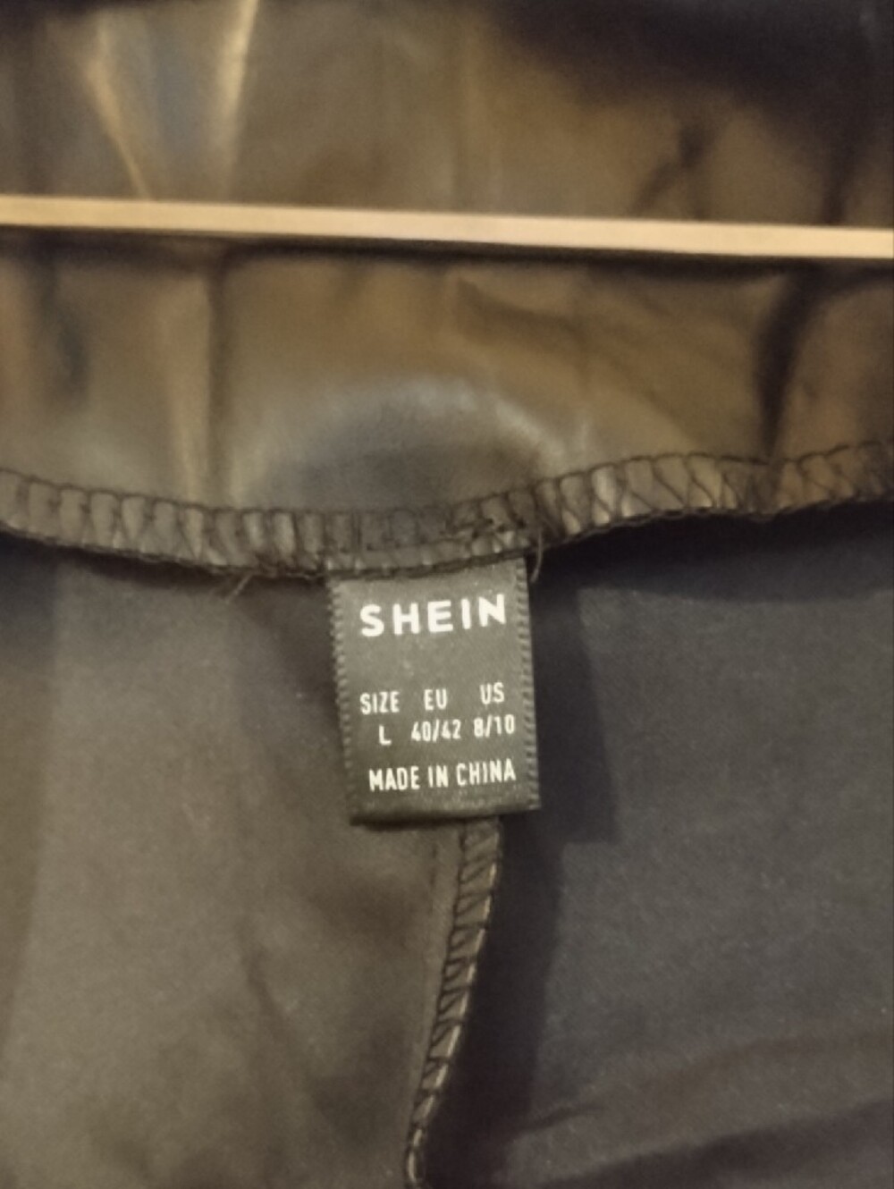 SHEIN Black Faux Leather Blazer Jacket - Picture 2 of 6
